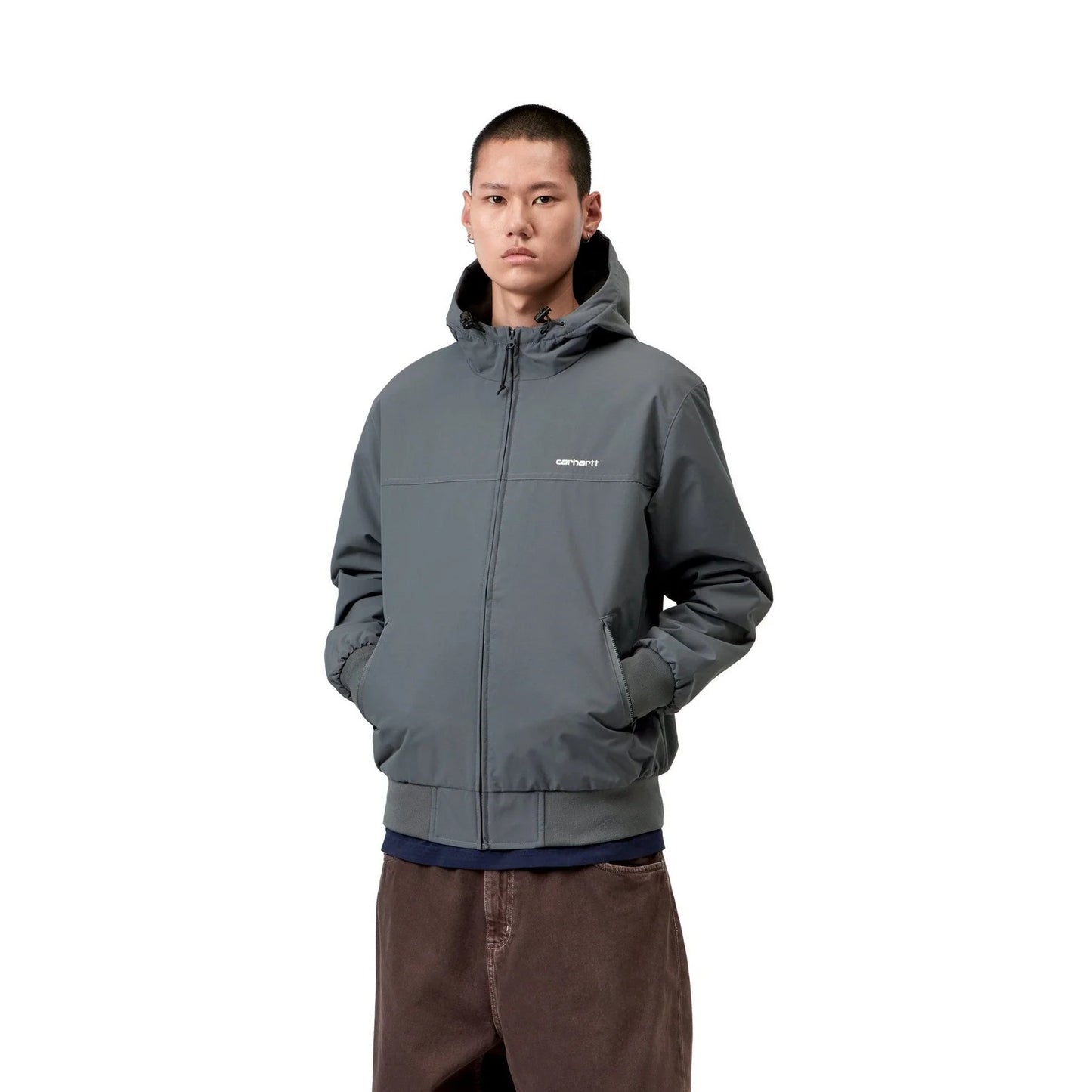 Carhartt WIP Hooded Sail Jacket Styx/White