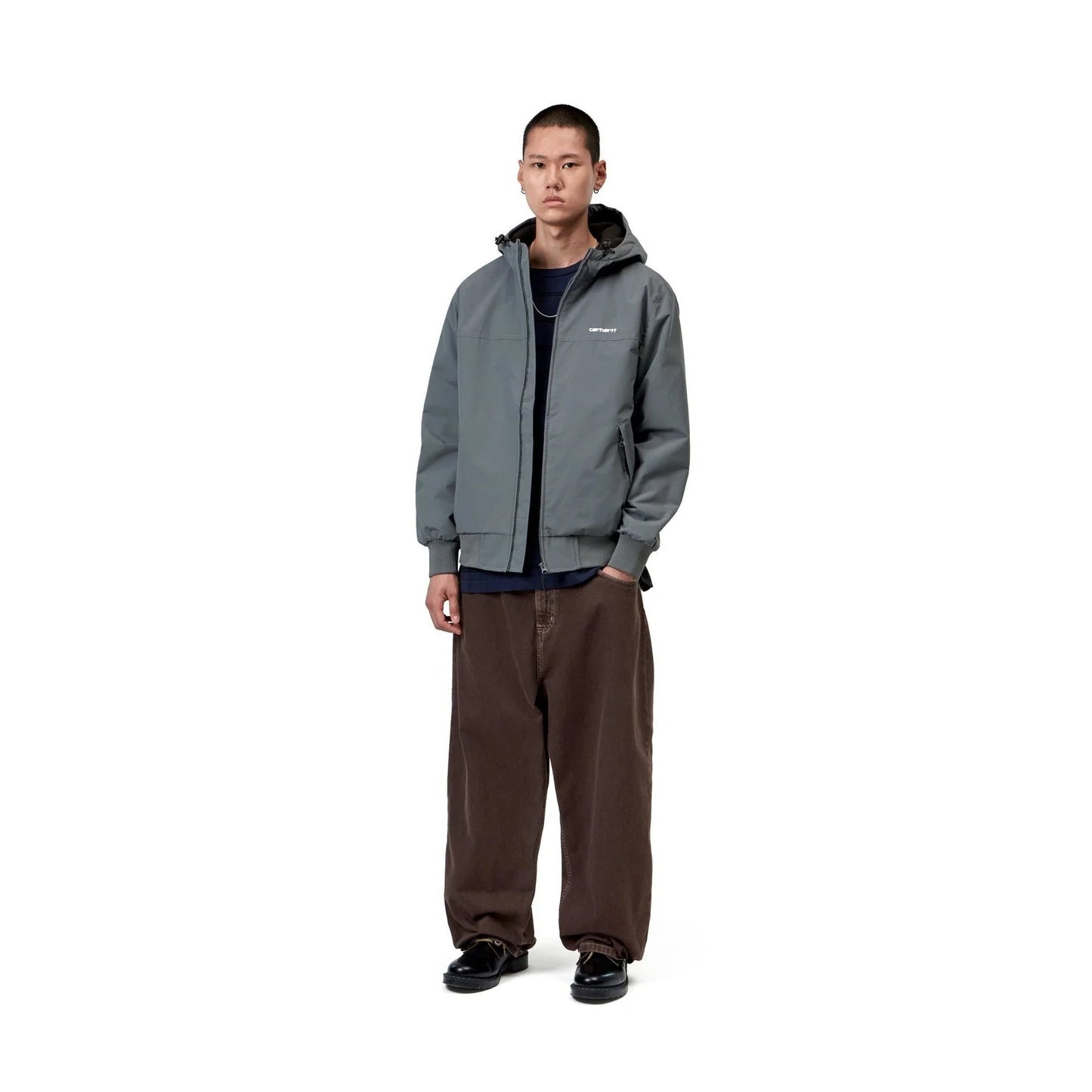 Carhartt WIP Hooded Sail Jacket Styx/White