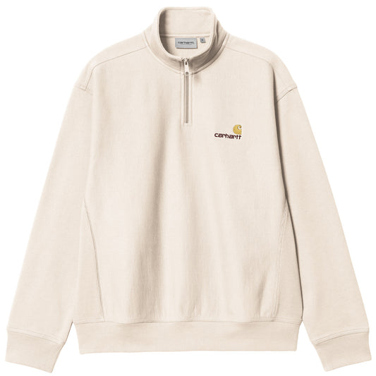 Carhartt WIP Half Zip American Script Sweater Moonbeam