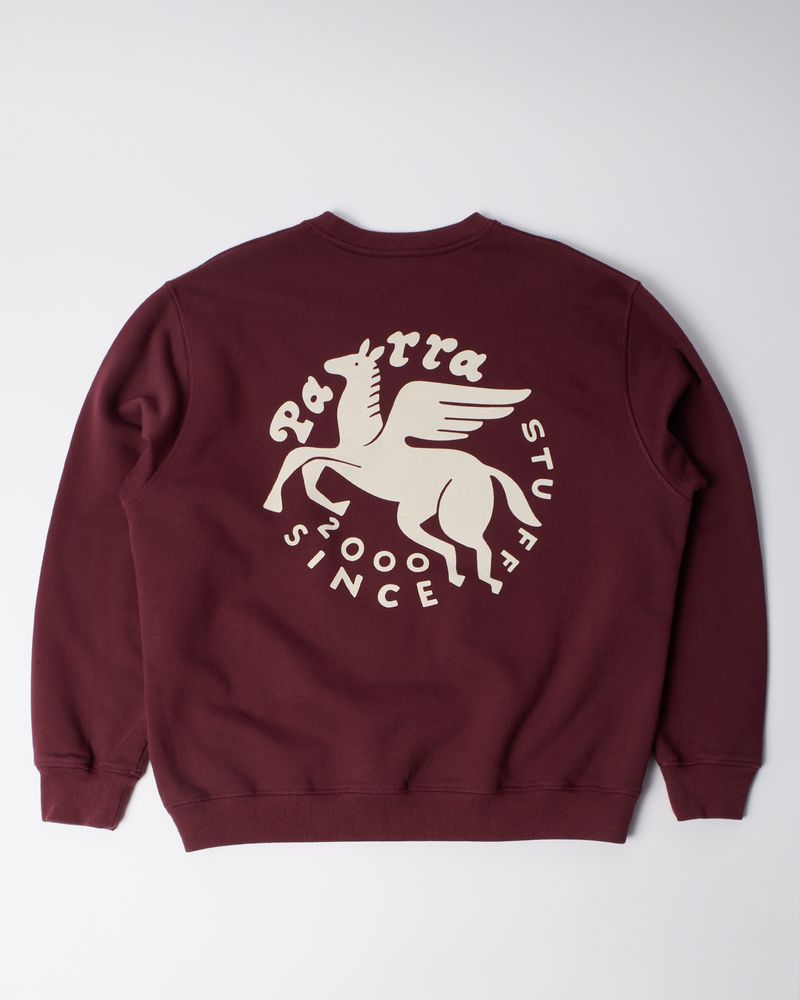 By Parra Gasoline Sweater Dark Burgundy