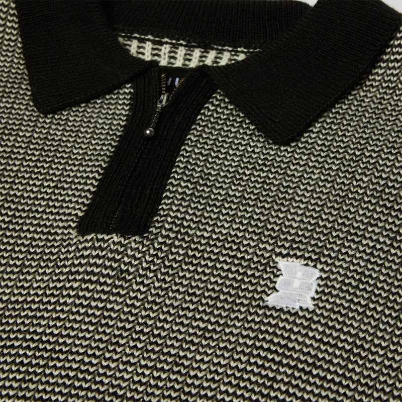 HUF Megablast Two Tone Waffle Sweater Black/White