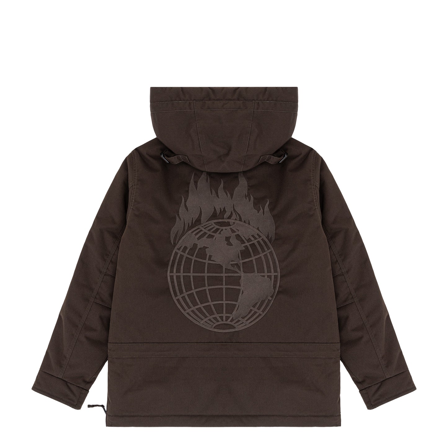 Obey X Napapijri Don't Just Watch It Burn Skido Jacket Dark Brown