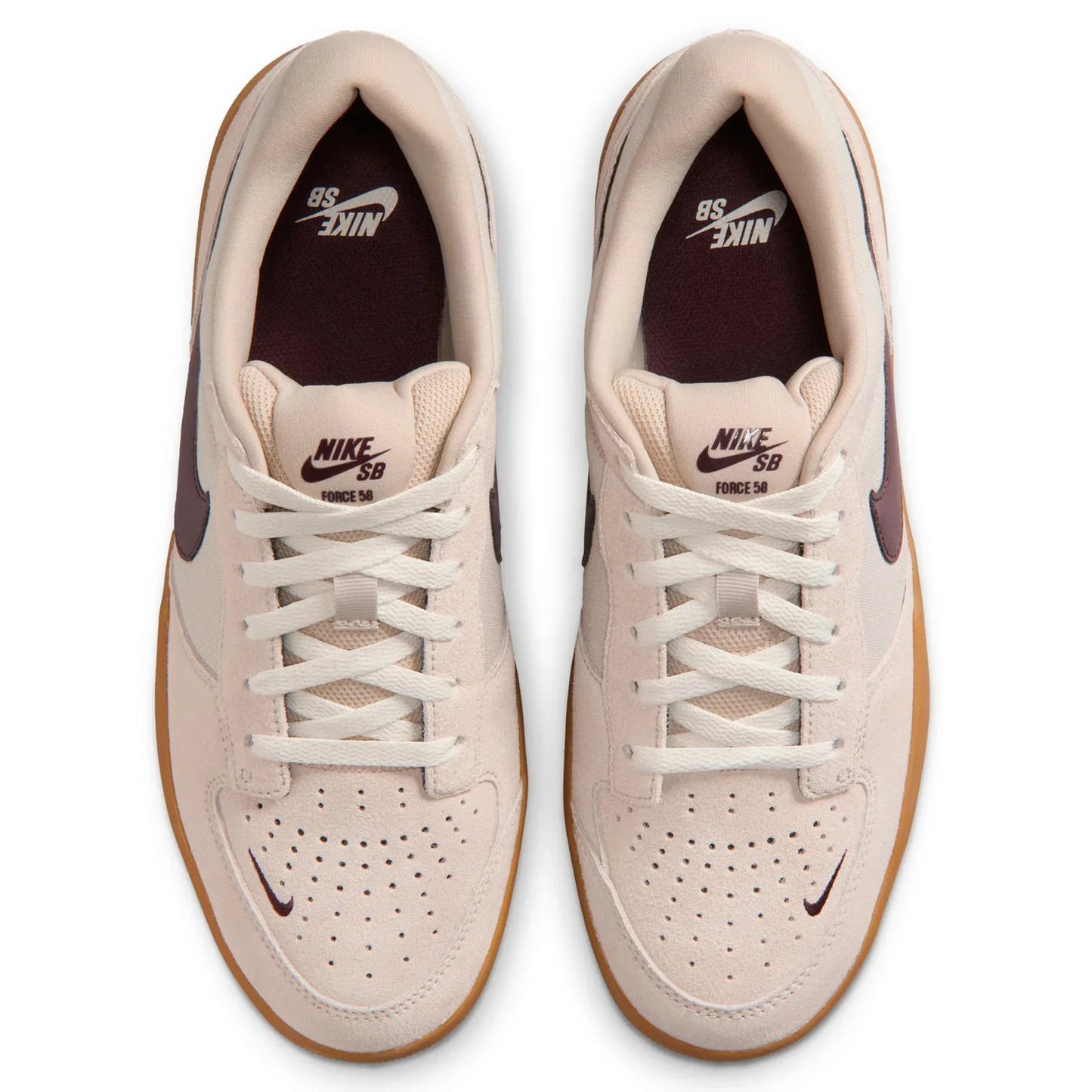 Nike SB Force 58 Cream Ii/Burgundy Crush-Gum Lt Brown-Phantom