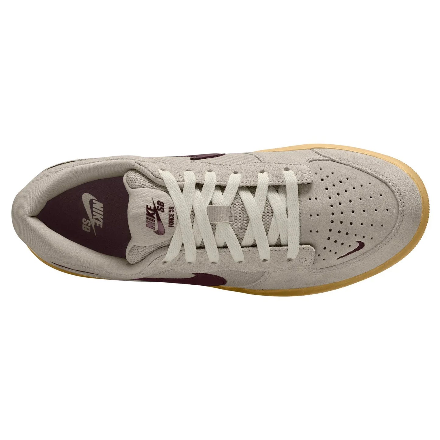 Nike SB Force 58 Cream Ii/Burgundy Crush-Gum Lt Brown-Phantom
