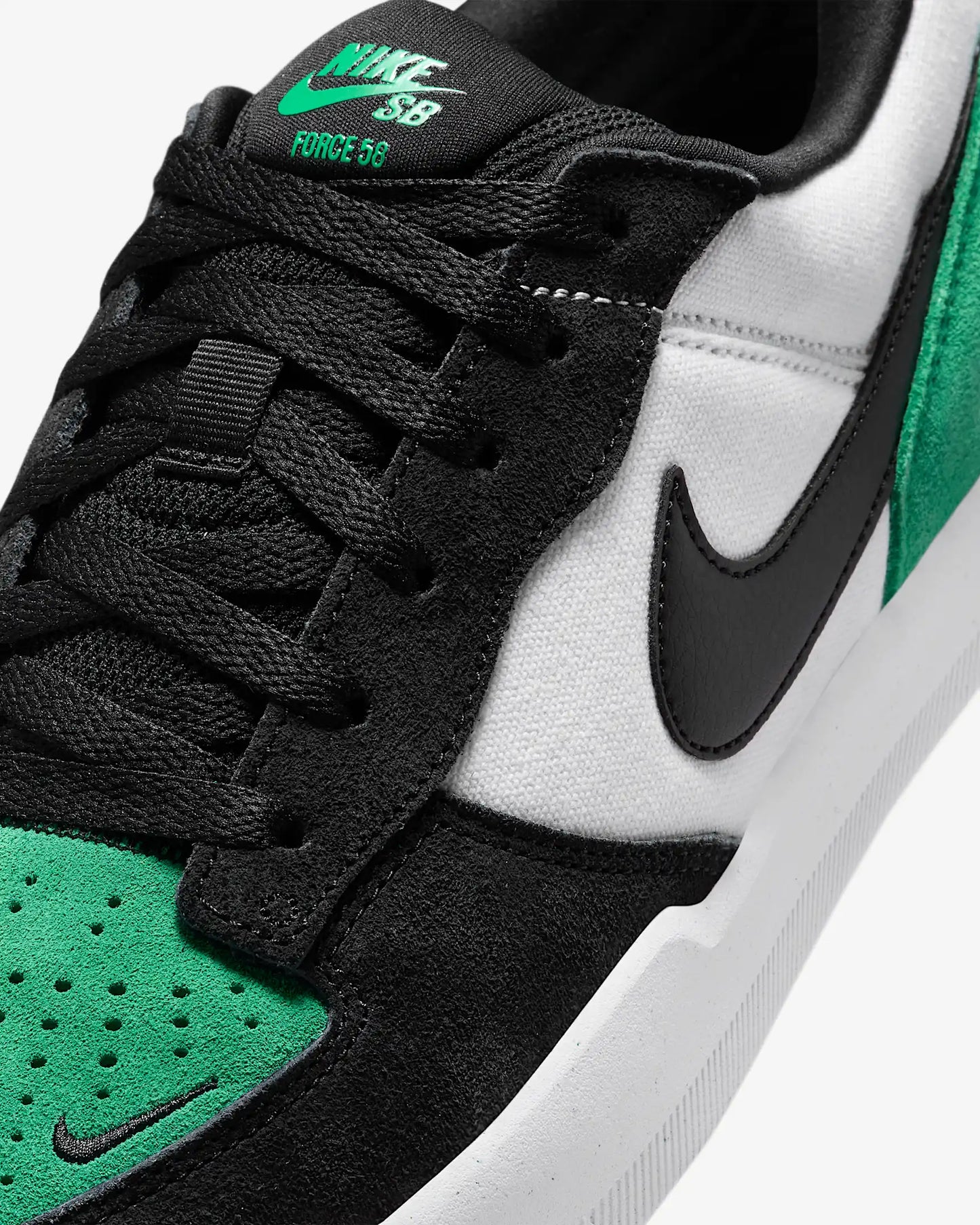 Nike SB Force 58 White/Black-Stadium Green-White