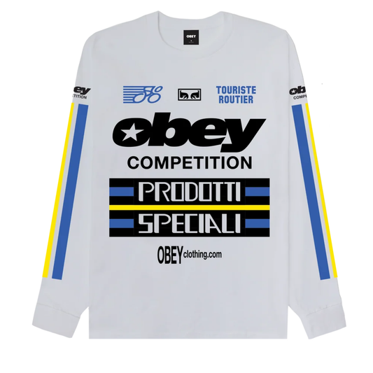 Obey Competition Longsleeve T-Shirt White