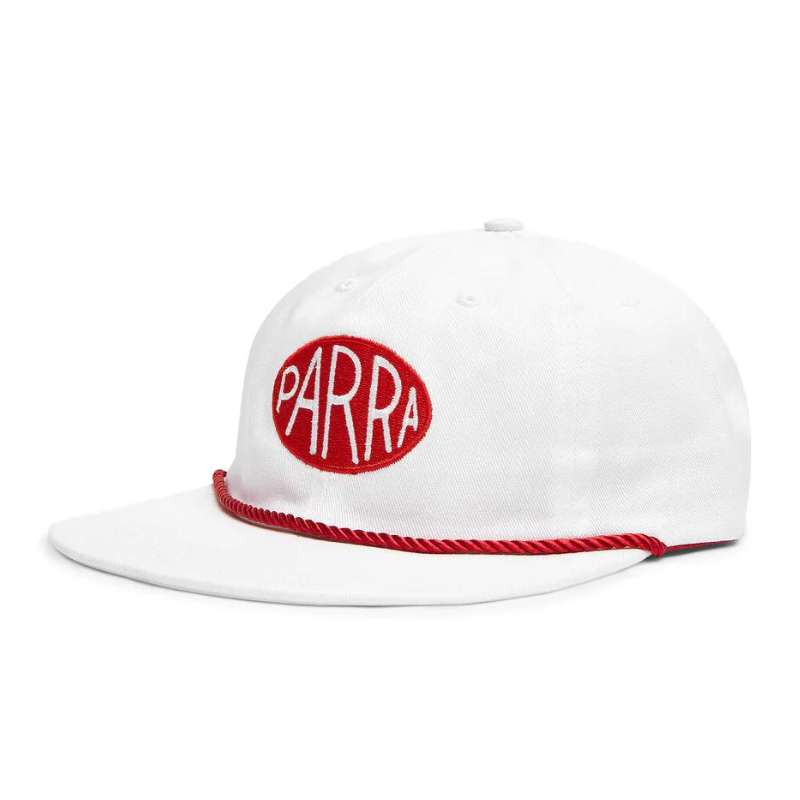 By Parra Oval Logo 6Panel Hat  White