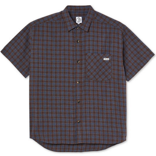Polar Mitchell Poplin Shirt Brown/Blue