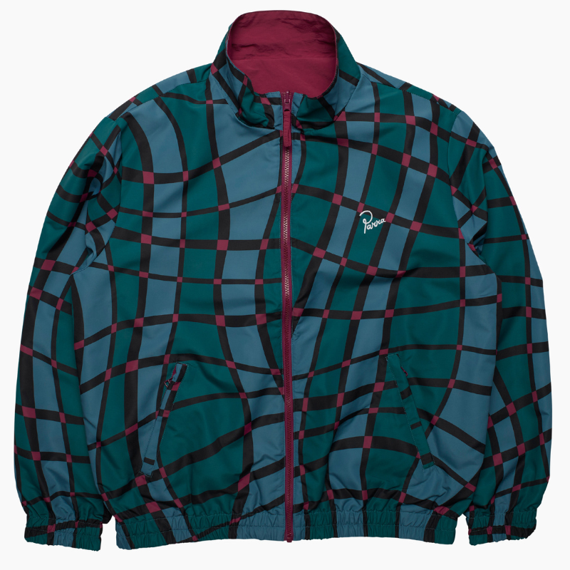 By Parra Squared Waves Pattern Track Top Check