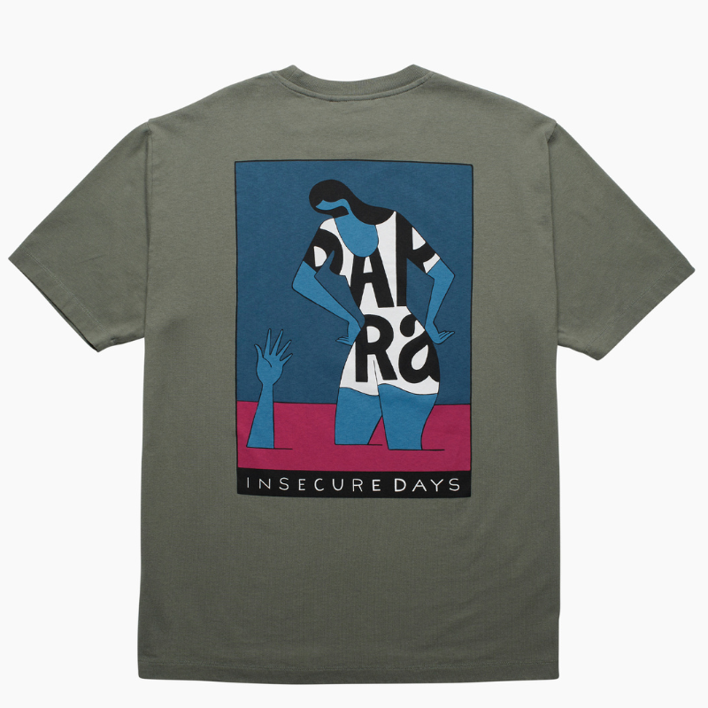 By Parra Insecure Days T-Shirt Greyishgreen