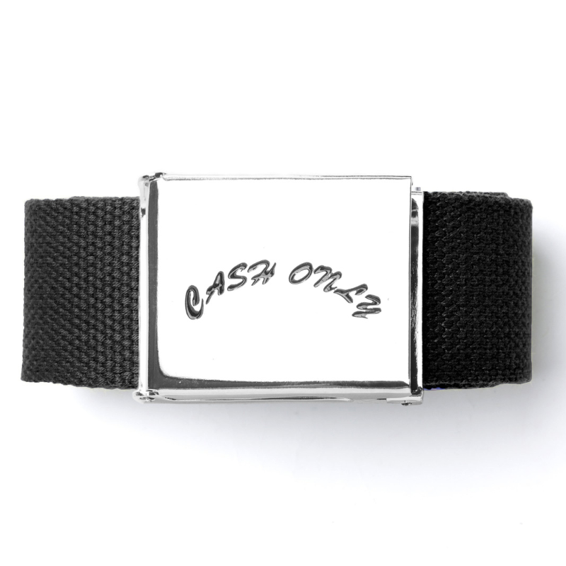 Cash Only Logo Web Belt Black