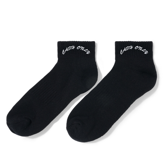 Cash Only Logo Ankle Socks Black