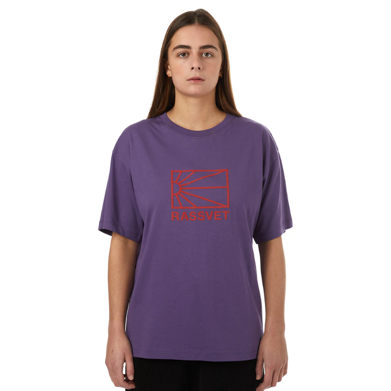Rassvet Big Logo Knit T-Shirt Purple