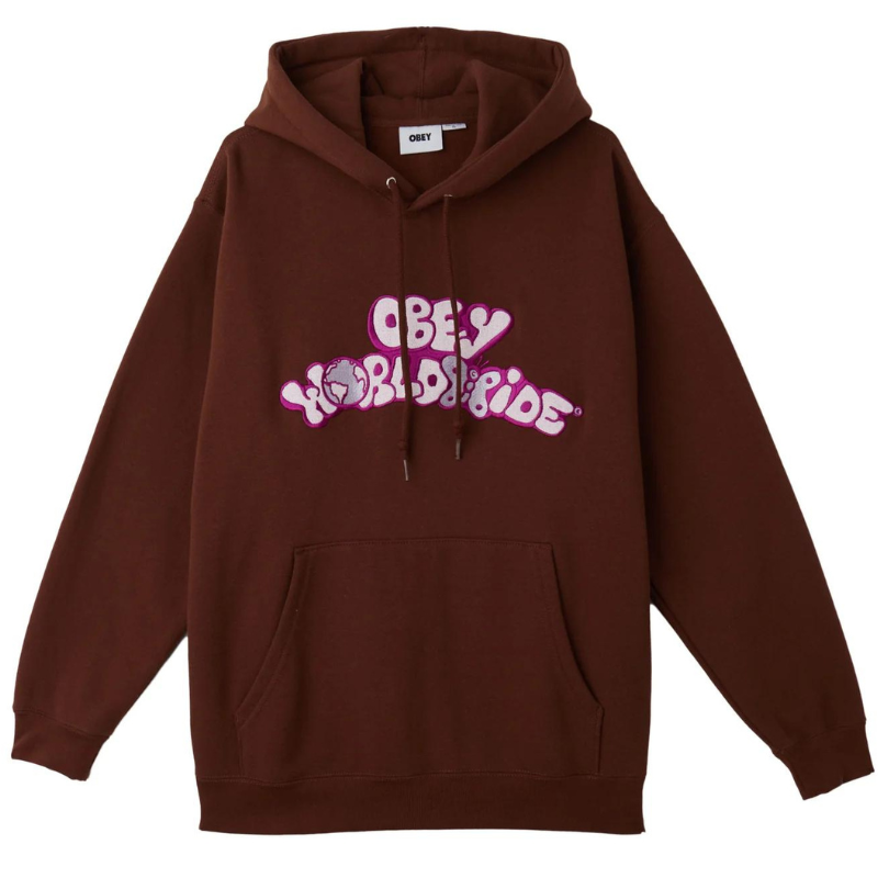 Obey Year Hooded Sweater Sepia