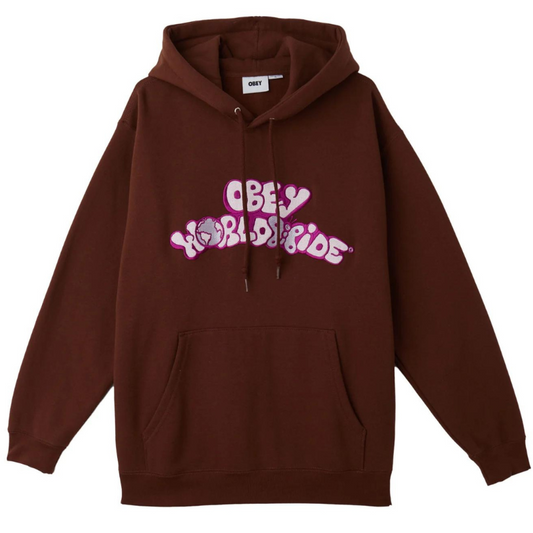 Obey Year Hooded Sweater Sepia