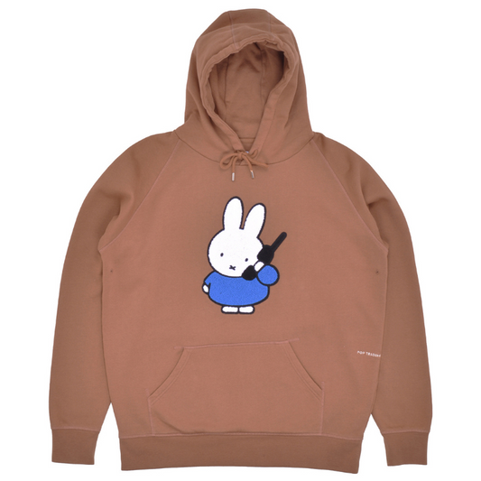 POP X Miffy Applique Hooded Sweater Brown