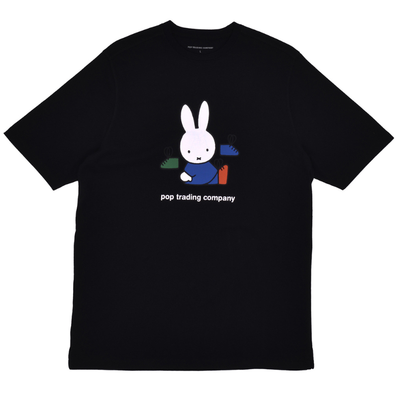 POP X Miffy Footwear T-Shirt Black
