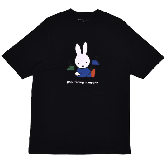 POP X Miffy Footwear T-Shirt Black