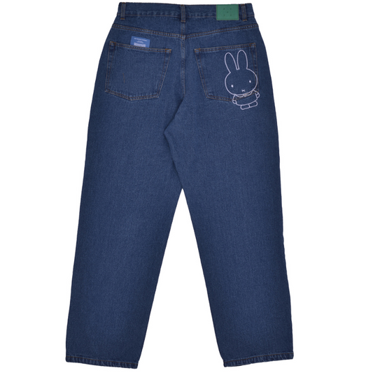 POP X Miffy Drs Denim Pants Stonewash
