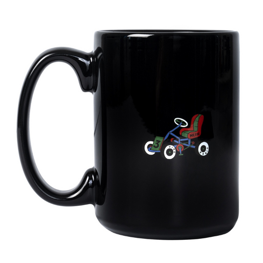 Tired Semi Tired Mug Black