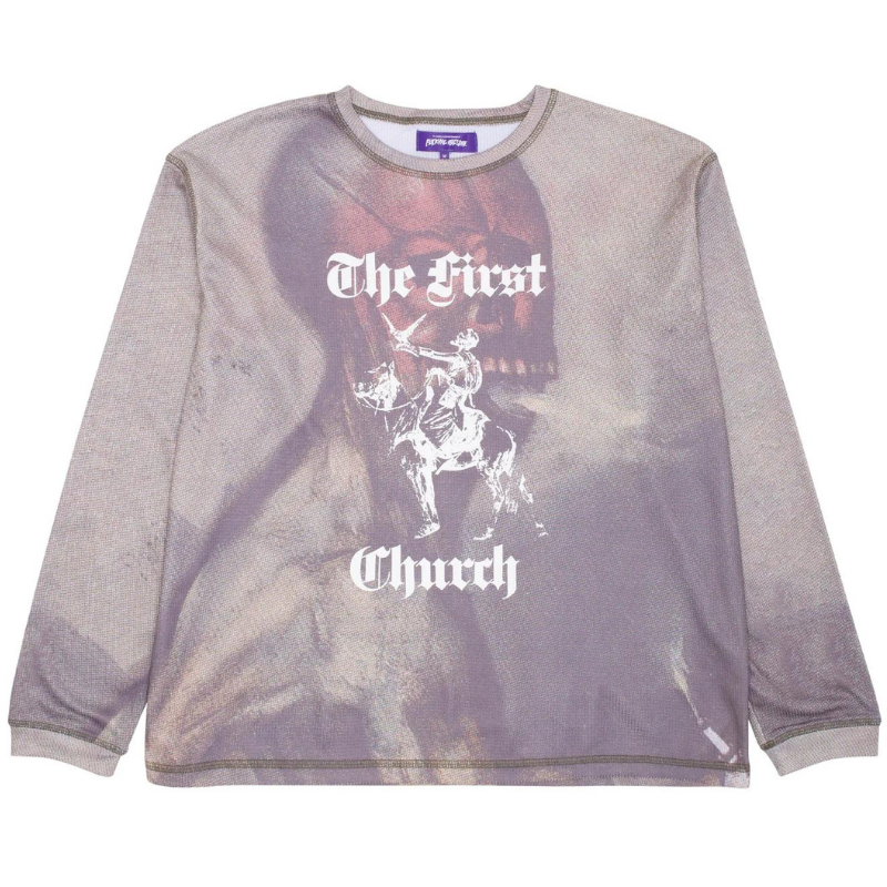 Fucking Awesome The First Church Thermal Shirt A.O.P