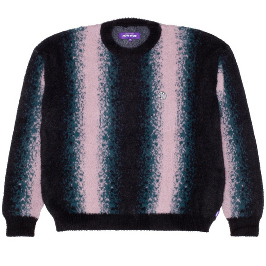 Fucking Awesome Faux Hairy Crewneck Sweater Black/Teal/Pink