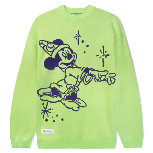 Butter x Disney Cinema Knit Sweater Washed Lime