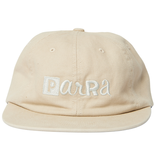 By Parra Blocked Logo 6 Panel Hat Offwhite