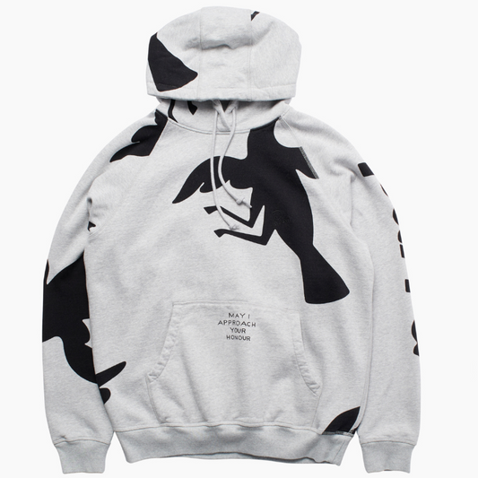 By Parra Clipped Wings Hoodie Heathergrey
