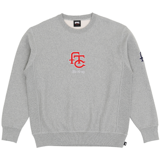 FTC & Pop Crewneck Sweater Heather Grey