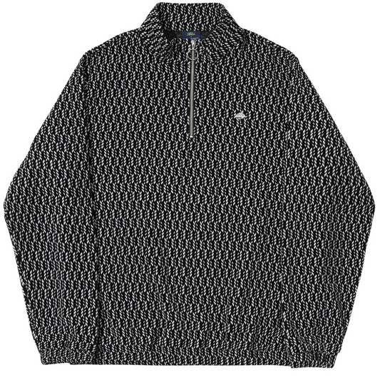 Helas Piano Velvet Quarter Zip Sweater Black/White