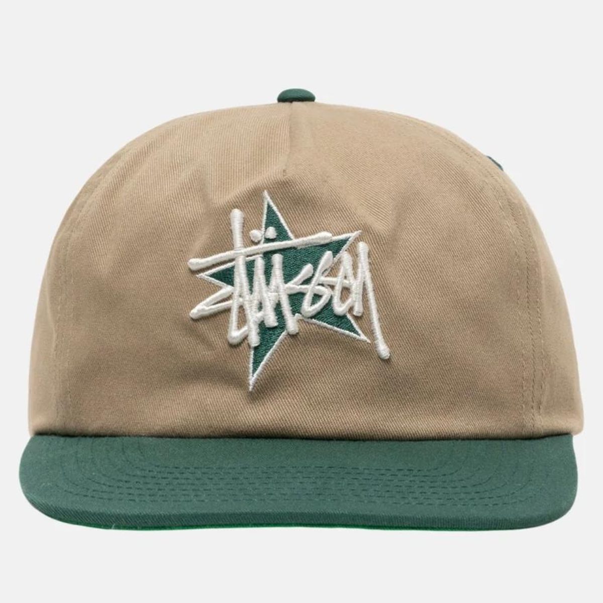 Stüssy Basic Star Strapback Cap Khaki