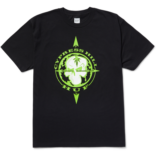 HUF X Cypress Hill Blunted Compass T-Shirt Black