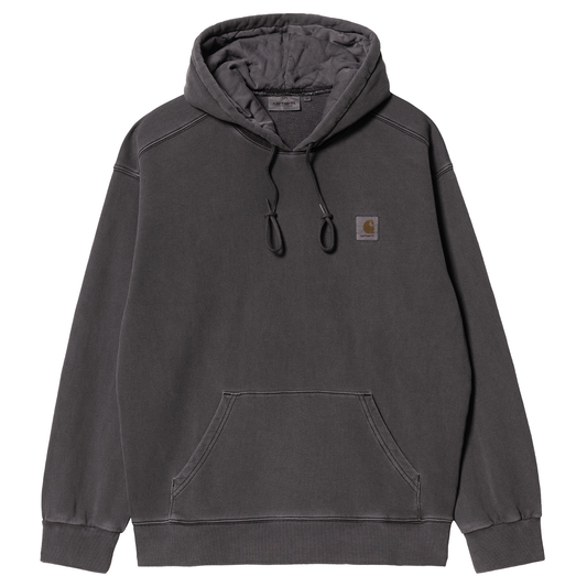Carhartt WIP Nelson Hooded Sweater Charcoal Garment Dyed