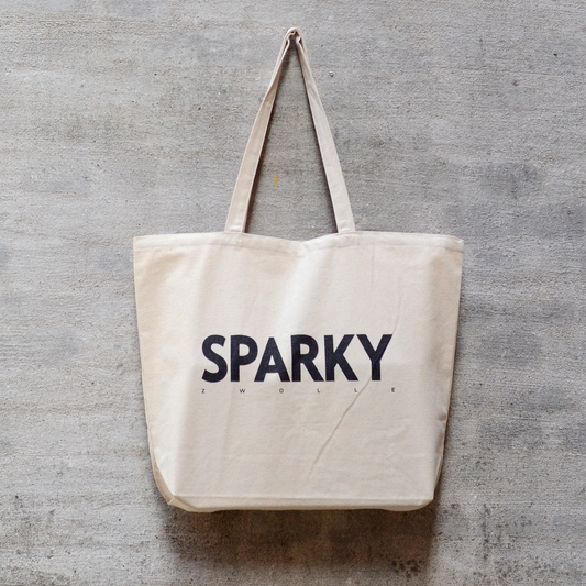 Sparky Large Tote Black Print
