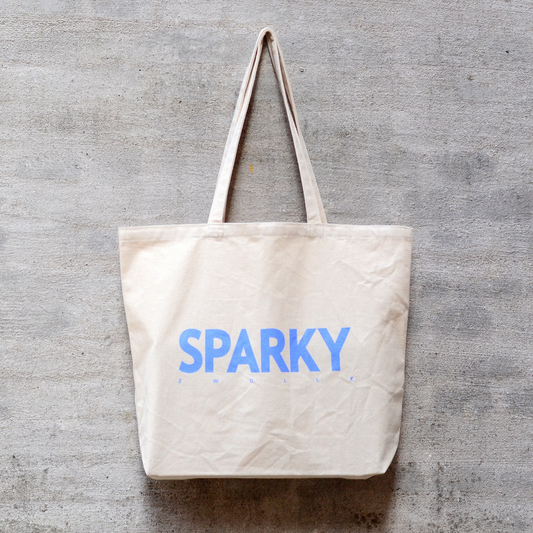 Sparky Large Tote Blue Print
