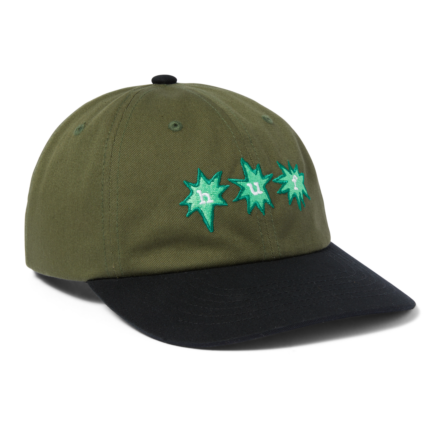 HUF Enlightenment 6 Panel Snapback Cap Olive