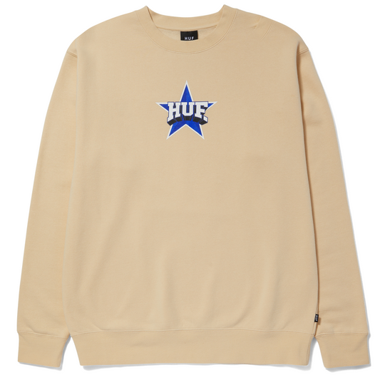 HUF All Star Crewneck Sweater Wheat
