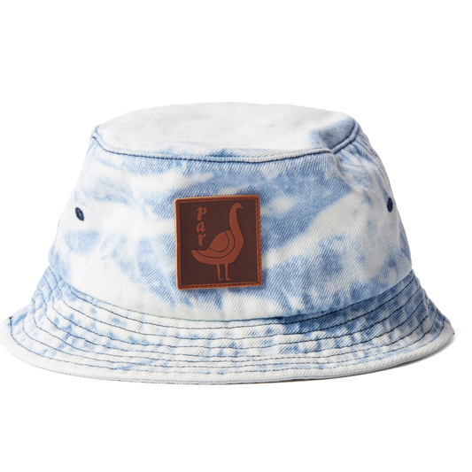 By Parra The Great Goose Bucket Hat Washed Light Blue