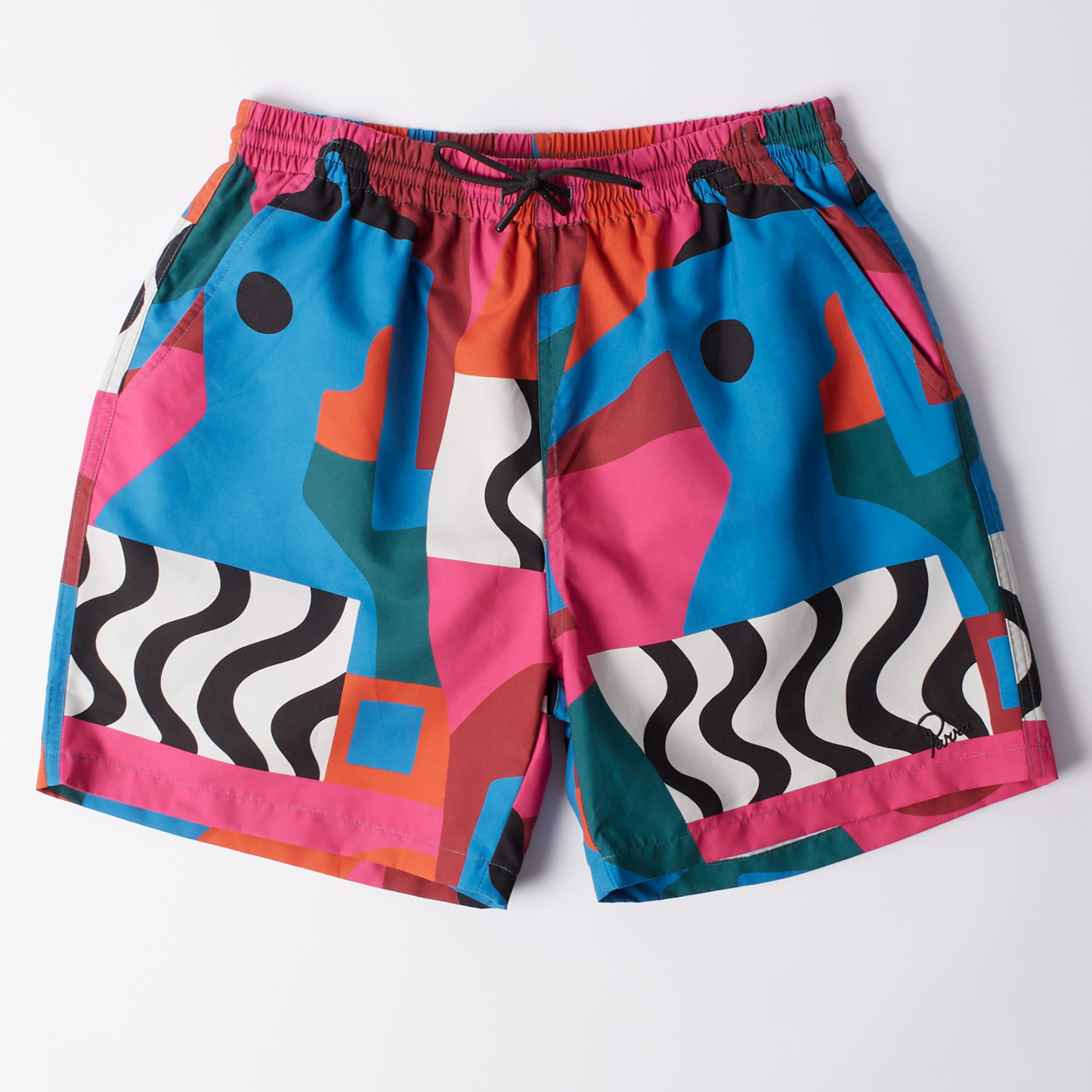 By Parra Distorted Water Swim Shorts