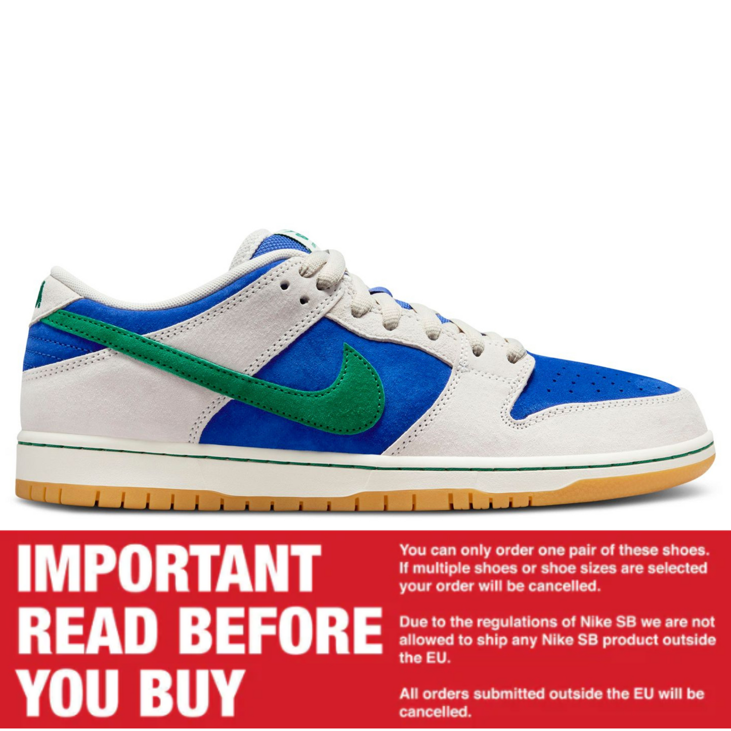 Nike SB Dunk Low Pro Phantom/Malachite/Hyper Royal