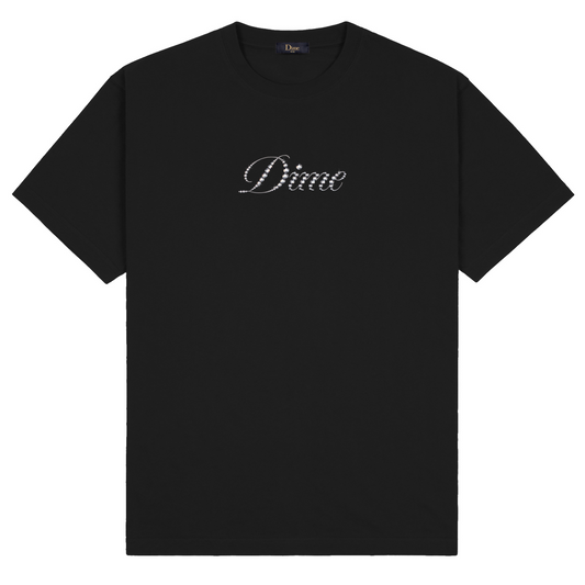 Dime Icy Cursive T-Shirt Black