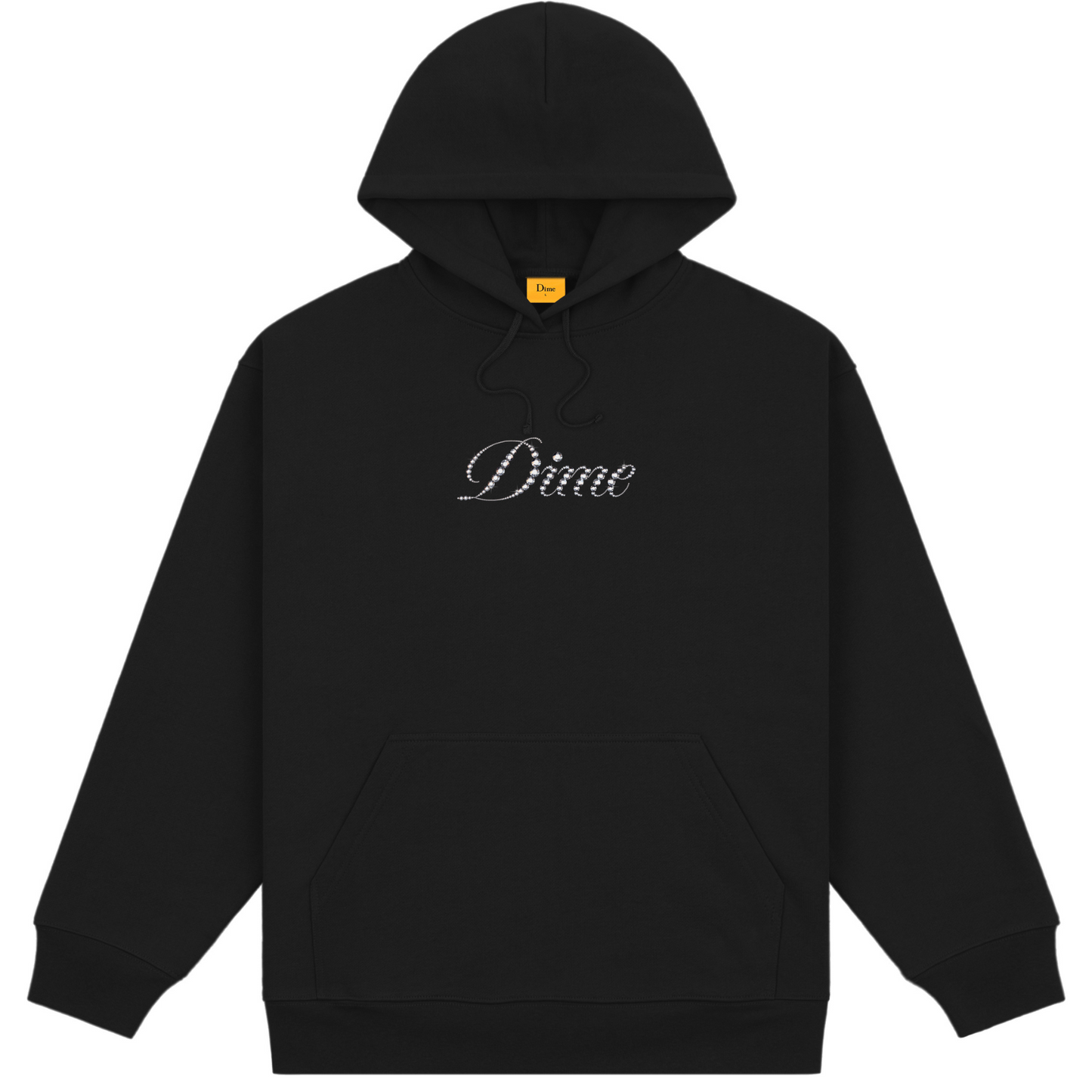 Dime Icy Cursive Hoodie Black