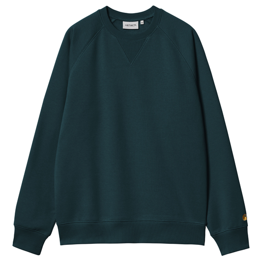 Carhartt WIP Chase Sweater Duck Blue/Gold