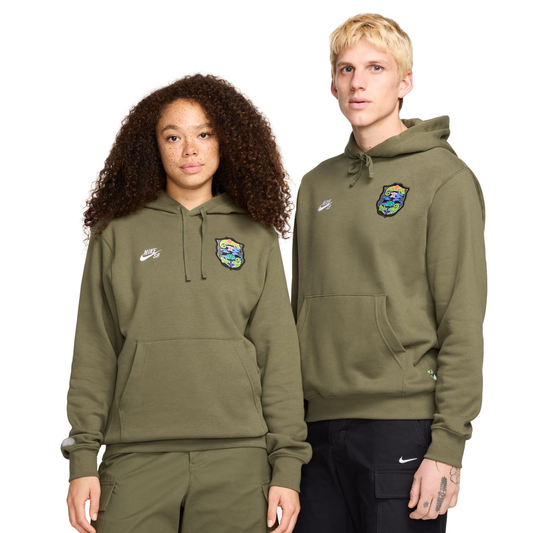 Nike SB Agnostic Hooded Sweater Medium Olive/White