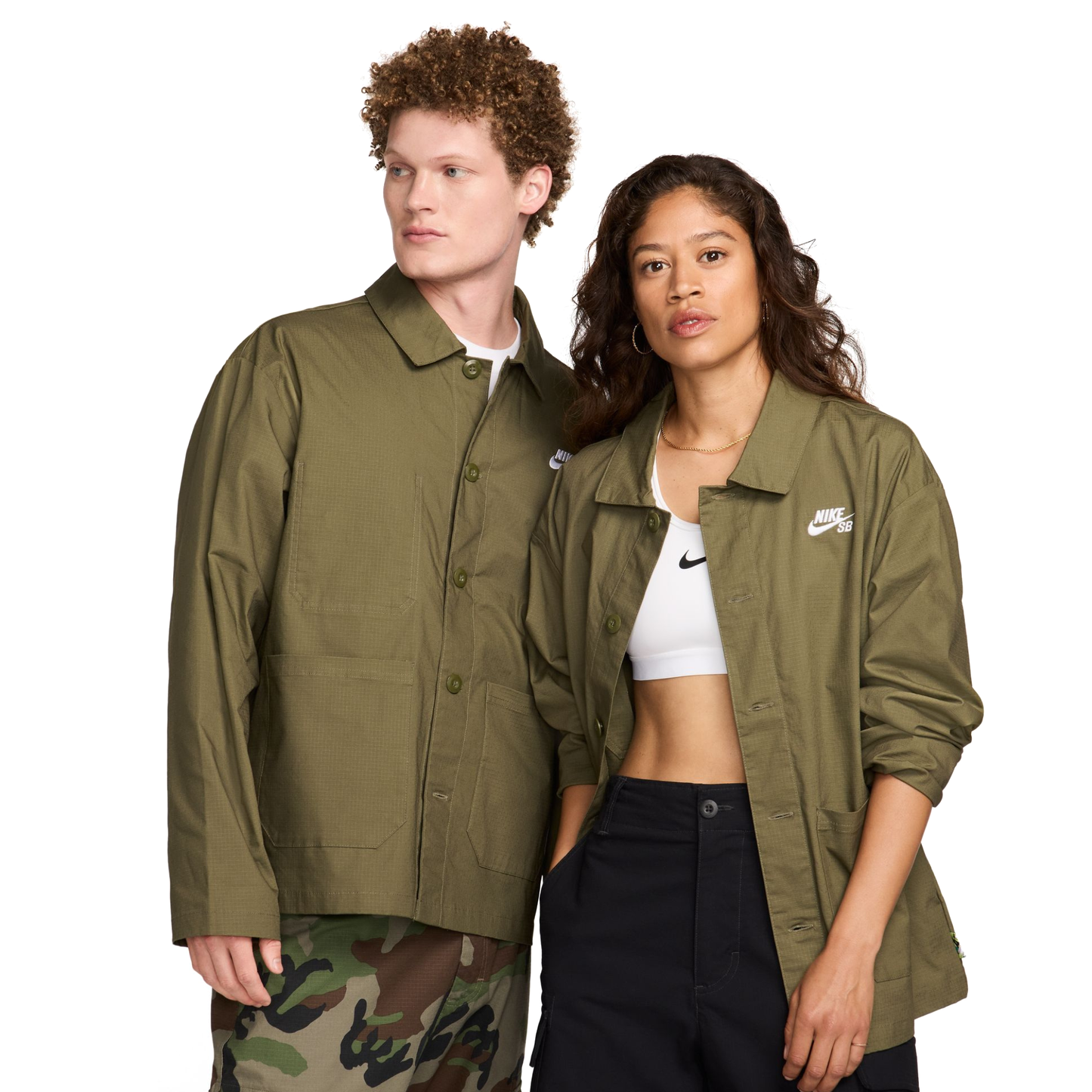 Nike SB Agnostic Chore Jacket Medium Olive/White