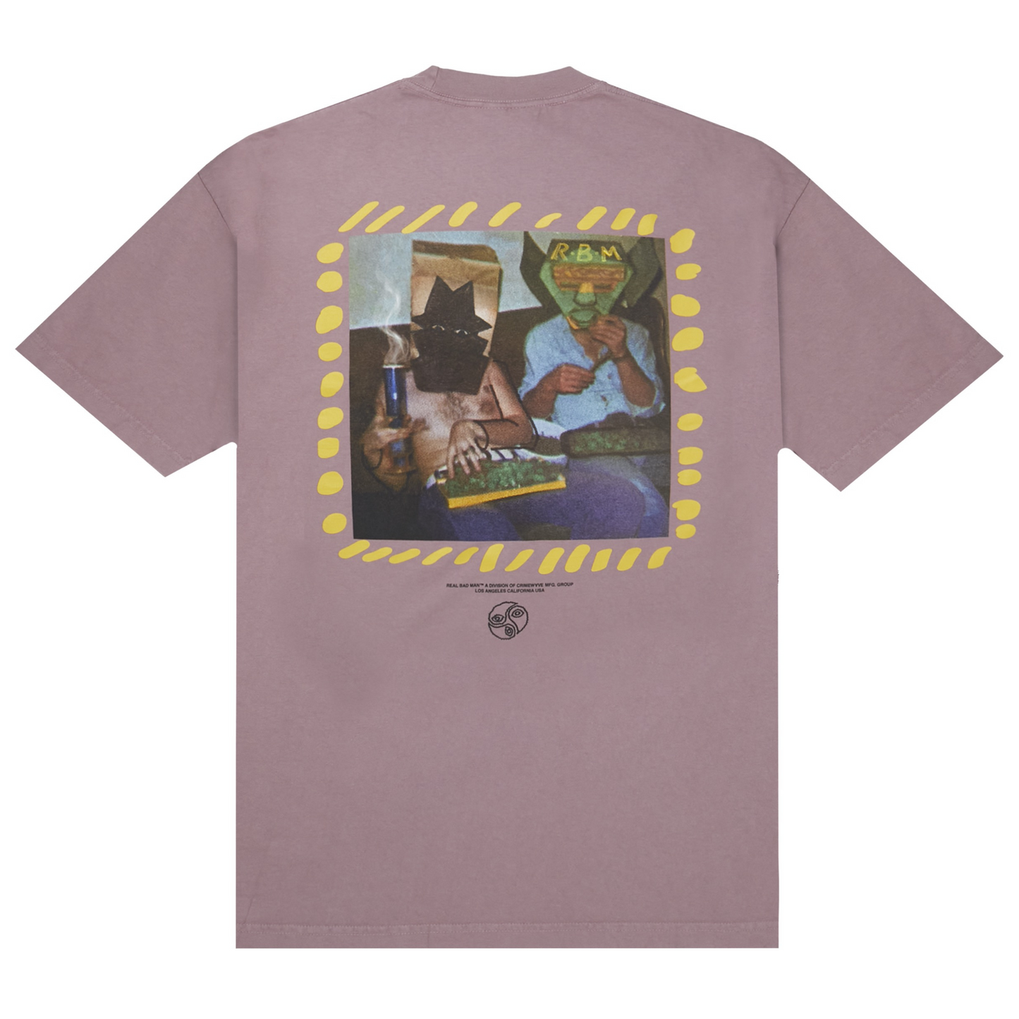 Real Bad Man Masked Man T-Shirt Mauve