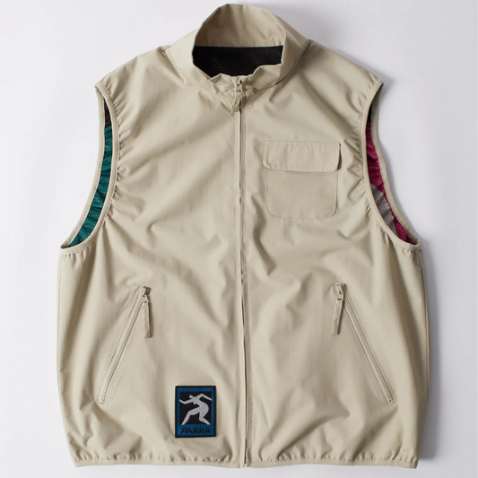 By Parra Ghost Cave Reversible Vest Tan