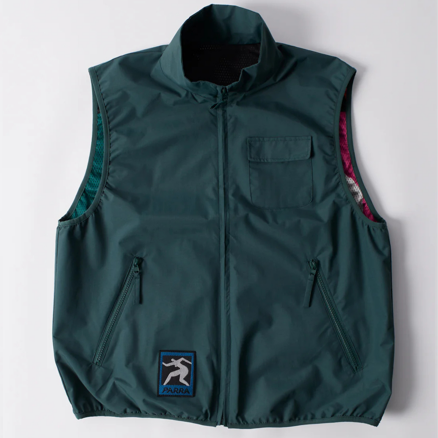 By Parra Ghost Cave Reversible Vest Green