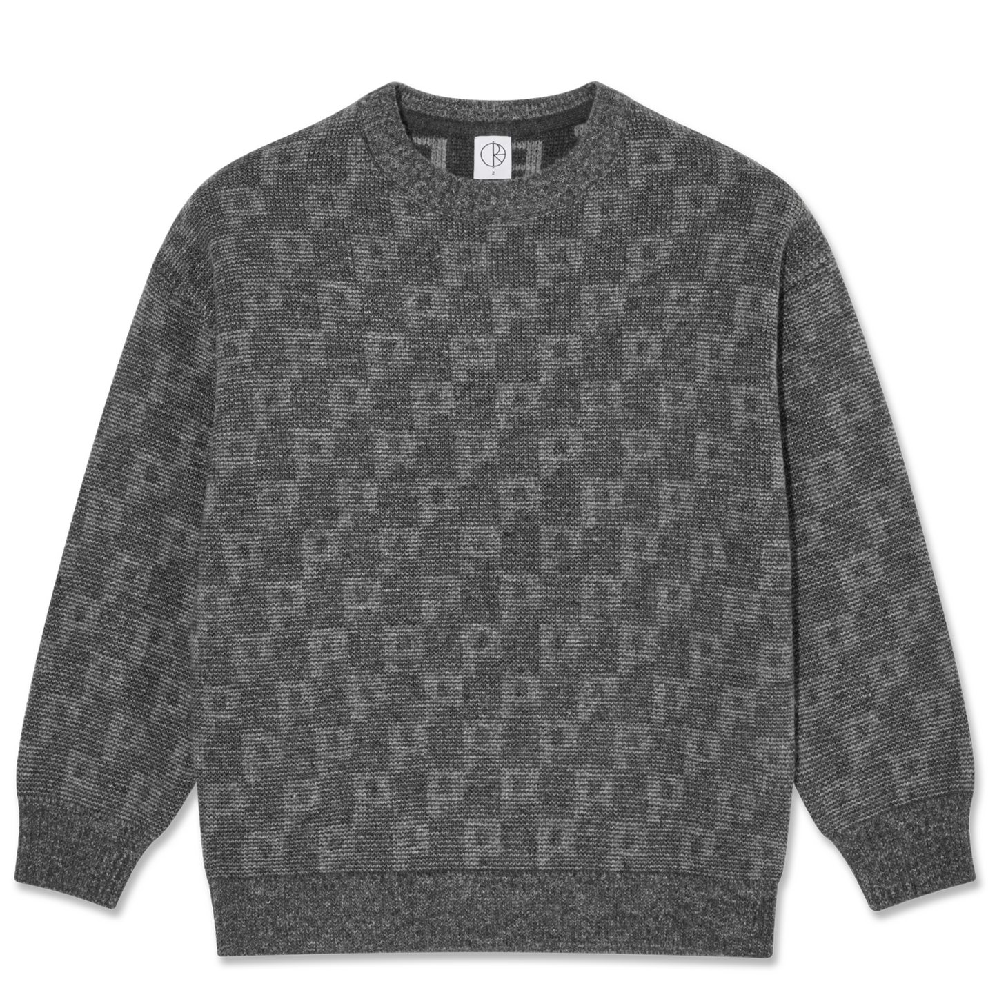 Polar P Pattern George Crewneck Sweater Grey